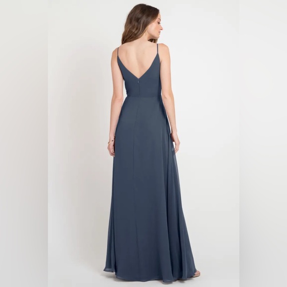 NEW - JENNY YOO - COLBY COWL NECK DRESS - EVENING BLUE - SIZE 26 - Picture 2 of 5